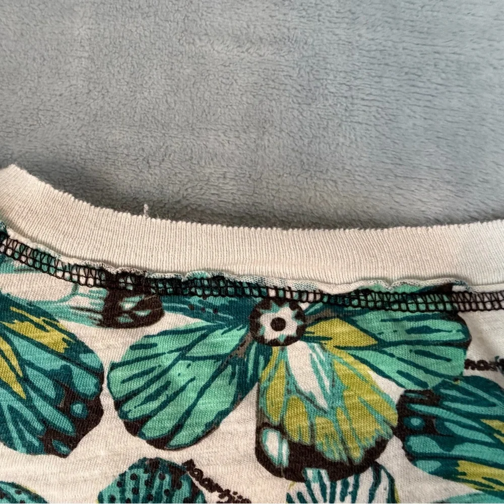 Naartjie Girls XXXXL10 Blue and Green Floral Kids Cottagecore Dress
